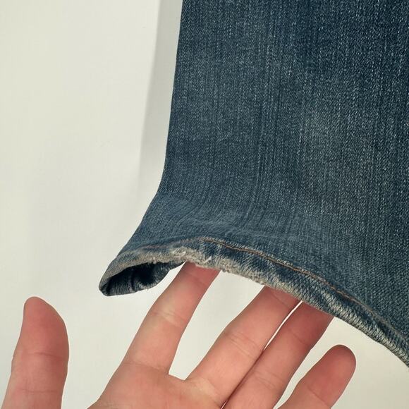 Dolce & Gabanna D&G Bootcut Jeans Blue Medium Wash Logo Patch Womens Size 27 - Picture 9 of 11
